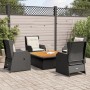 Gartenmöbel-Set 5-teilig mit schwarzen Polstern aus synthetischem Rattan von , Gartensets - Ref: Foro24-3262739, Preis: 622,0...