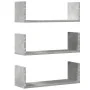 Wandregale 2 Stück aus grauem Beton-Ingenieurholz 58x18x18cm. von , Regale und Regale - Ref: Foro24-853284, Preis: 29,02 €, R...