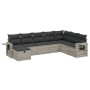 Garden sofa set 8 pieces and gray synthetic rattan cushions by , Garden sets - Ref: Foro24-3263898, Price: 561,86 €, Discount: %