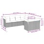 Garden sofa set 8 pieces and gray synthetic rattan cushions by , Garden sets - Ref: Foro24-3218592, Price: 591,22 €, Discount: %