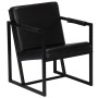 Black genuine leather armchair by , Armchairs - Ref: Foro24-247801, Price: 228,75 €, Discount: %