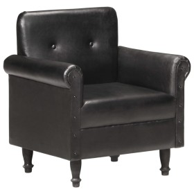 Sillón butaca de cuero auténtico negro de , Sillones - Ref: Foro24-320779, Precio: 232,99 €, Descuento: %