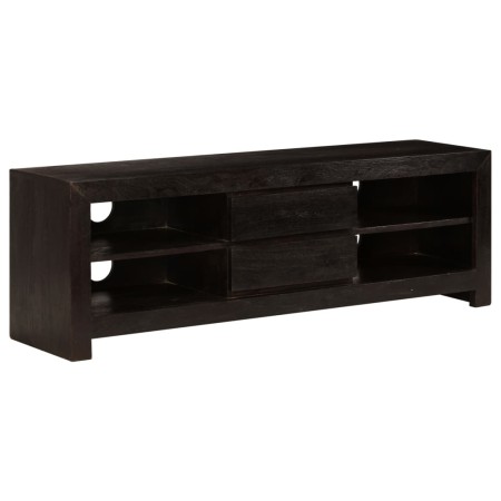 Solid acacia wood TV stand in dark brown, measuring 120x30x40 cm. by , TV Furniture - Ref: Foro24-246098, Price: 245,40 €, Di...