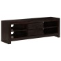 Solid acacia wood TV stand in dark brown, measuring 120x30x40 cm. by , TV Furniture - Ref: Foro24-246098, Price: 249,59 €, Di...