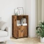 Engineered wood aged cabinet with wheels 55x40x91 cm by , Sideboards - Ref: Foro24-853189, Price: 67,31 €, Discount: %