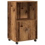 Engineered wood aged cabinet with wheels 55x40x91 cm by , Sideboards - Ref: Foro24-853189, Price: 67,31 €, Discount: %