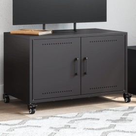 Mueble para TV acero laminado en frío negro 68x39x43,5 cm de , Muebles TV - Ref: Foro24-846638, Precio: 69,99 €, Descuento: %