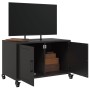 TV stand made of black cold-rolled steel, measuring 68x39x43.5 cm. by , TV Furniture - Ref: Foro24-846638, Price: 69,41 €, Di...