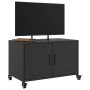 TV stand made of black cold-rolled steel, measuring 68x39x43.5 cm. by , TV Furniture - Ref: Foro24-846638, Price: 69,41 €, Di...