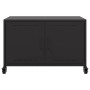 TV stand made of black cold-rolled steel, measuring 68x39x43.5 cm. by , TV Furniture - Ref: Foro24-846638, Price: 69,41 €, Di...