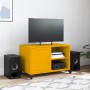 Mueble TV acero laminado en frío amarillo mostaza 68x39x43,5 cm de , Muebles TV - Ref: Foro24-846671, Precio: 72,98 €, Descue...