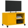 TV stand made of cold-rolled yellow mustard steel, measuring 68x39x43.5 cm. by , TV Furniture - Ref: Foro24-846671, Price: 73...