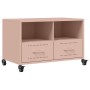 Mueble para TV acero laminado en frío rosa 68x39x43,5 cm de , Muebles TV - Ref: Foro24-846699, Precio: 88,05 €, Descuento: %