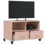 TV stand made of cold-rolled steel in pink, measuring 68x39x43.5 cm. by , TV Furniture - Ref: Foro24-846699, Price: 87,99 €, ...