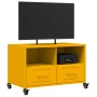 TV stand made of cold-rolled yellow mustard steel, measuring 68x39x43.5 cm. by , TV Furniture - Ref: Foro24-846701, Price: 88...