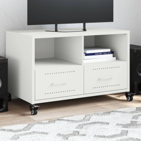 Mueble para TV acero laminado en frío blanco 68x39x43,5 cm de , Muebles TV - Ref: Foro24-846703, Precio: 87,99 €, Descuento: %