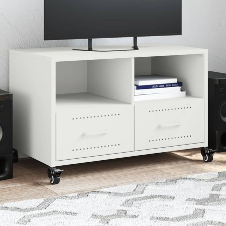 Mueble para TV acero laminado en frío blanco 68x39x43,5 cm de , Muebles TV - Ref: Foro24-846703, Precio: 88,05 €, Descuento: %