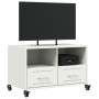 Mueble para TV acero laminado en frío blanco 68x39x43,5 cm de , Muebles TV - Ref: Foro24-846703, Precio: 88,05 €, Descuento: %