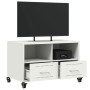 Mueble para TV acero laminado en frío blanco 68x39x43,5 cm de , Muebles TV - Ref: Foro24-846703, Precio: 88,05 €, Descuento: %