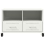 TV stand made of cold-rolled white steel 68x39x43.5 cm by , TV Furniture - Ref: Foro24-846703, Price: 88,05 €, Discount: %