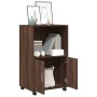 Engineered wood brown oak 55x40x91 cm wheeled cabinet by , Sideboards - Ref: Foro24-853188, Price: 69,99 €, Discount: %