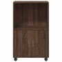 Armario con ruedas madera ingeniería marrón roble 55x40x91 cm de , Aparadores - Ref: Foro24-853188, Precio: 69,99 €, Descuent...