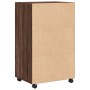 Armario con ruedas madera ingeniería marrón roble 55x40x91 cm de , Aparadores - Ref: Foro24-853188, Precio: 69,99 €, Descuent...