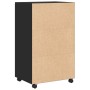 Armario con ruedas madera de ingeniería negro 55x40x91 cm de , Aparadores - Ref: Foro24-853183, Precio: 69,21 €, Descuento: %