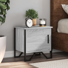 Bedside table made of gray Sonoma engineered wood, 40x30x40 cm. by , Nightstands - Ref: Foro24-848520, Price: 44,35 €, Discou...