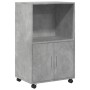 Armario con ruedas madera ingeniería gris hormigón 55x40x91 cm de , Aparadores - Ref: Foro24-853185, Precio: 67,31 €, Descuen...