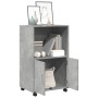 Armario con ruedas madera ingeniería gris hormigón 55x40x91 cm de , Aparadores - Ref: Foro24-853185, Precio: 67,31 €, Descuen...