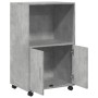 Engineered wood gray concrete 55x40x91 cm wheeled wardrobe by , Sideboards - Ref: Foro24-853185, Price: 67,31 €, Discount: %