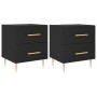 Mesitas de noche 2 uds madera ingeniería negro 40x35x47,5 cm de , Mesitas de noche - Ref: Foro24-827279, Precio: 100,76 €, De...