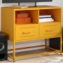 Steel TV stand in mustard yellow, 68x39x60.5 cm by , TV Furniture - Ref: Foro24-846551, Price: 90,04 €, Discount: %