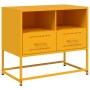 Steel TV stand in mustard yellow, 68x39x60.5 cm by , TV Furniture - Ref: Foro24-846551, Price: 90,04 €, Discount: %