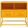 Steel TV stand in mustard yellow, 68x39x60.5 cm by , TV Furniture - Ref: Foro24-846551, Price: 90,04 €, Discount: %