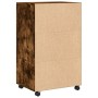 Armario con ruedas madera ingeniería roble ahumado 55x40x91 cm de , Aparadores - Ref: Foro24-853186, Precio: 67,31 €, Descuen...