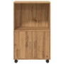 Engineered oak wood artisan rolling cabinet 55x40x91 cm by , Sideboards - Ref: Foro24-853190, Price: 67,31 €, Discount: %