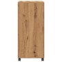 Engineered oak wood artisan rolling cabinet 55x40x91 cm by , Sideboards - Ref: Foro24-853190, Price: 67,31 €, Discount: %