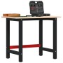 Rectangular solid oak workbench 100x60x81.5 cm by , Work tables - Ref: Foro24-3309656, Price: 140,72 €, Discount: %