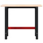 Rectangular solid oak workbench 100x60x81.5 cm by , Work tables - Ref: Foro24-3309656, Price: 141,72 €, Discount: %