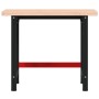 Solid beech wood rectangular workbench 100x60x83 cm by , Work tables - Ref: Foro24-3309661, Price: 172,58 €, Discount: %