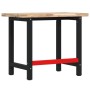 Solid acacia wood workbench, rectangular, 100x60x83 cm by , Work tables - Ref: Foro24-3309668, Price: 165,64 €, Discount: %