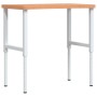 Solid beech wood workbench 100x(55-60)x(73-99.5) cm by , Work tables - Ref: Foro24-3309711, Price: 132,30 €, Discount: %