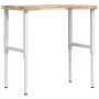 Rectangular solid wood workbench 100x60x(73-99.5) cm by , Work tables - Ref: Foro24-3309713, Price: 148,94 €, Discount: %