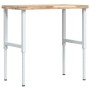 Rectangular solid wood workbench 100x60x(73-99.5) cm by , Work tables - Ref: Foro24-3309713, Price: 148,94 €, Discount: %