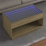 Coffee table with Infinity LED Sonoma oak 90x50x50 cm by , Coffee table - Ref: Foro24-847667, Price: 151,65 €, Discount: %