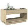 Coffee table with Infinity LED Sonoma oak 90x50x50 cm by , Coffee table - Ref: Foro24-847667, Price: 151,65 €, Discount: %