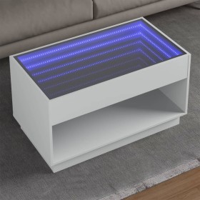 Coffee table with Infinity white LED 90x50x50 cm by , Coffee table - Ref: Foro24-847665, Price: 157,99 €, Discount: %