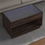 Mesa de centro con Infinity LED marrón roble 90x50x50 cm de , Mesas de centro - Ref: Foro24-847671, Precio: 156,89 €, Descuen...